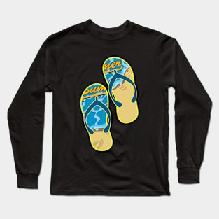 beach flip flops Long Sleeve T-Shirt